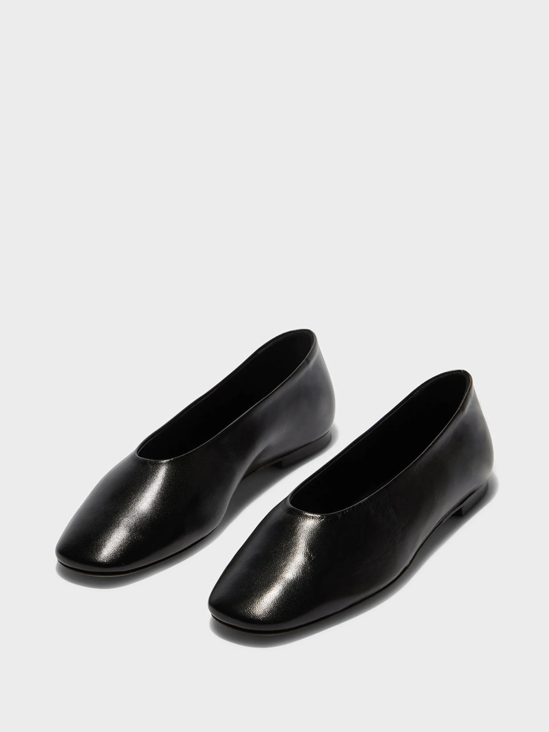 Sale Aeyde Kirsten Leather Ballet Flats Black Nappa