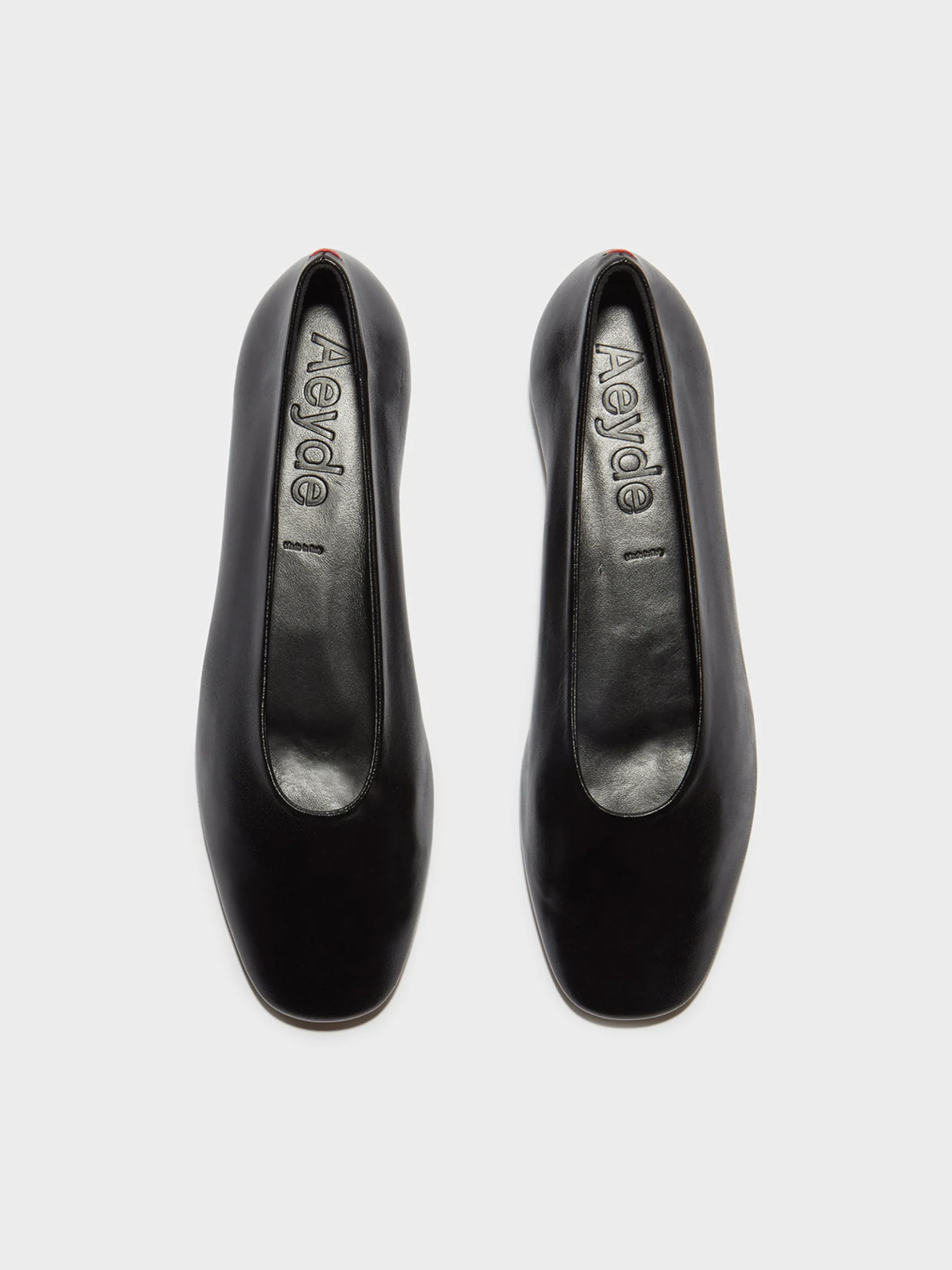 Sale Aeyde Kirsten Leather Ballet Flats Black Nappa