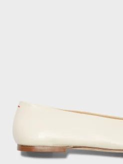 Outlet Aeyde Kirsten Leather Ballet Flats Creamy Nappa