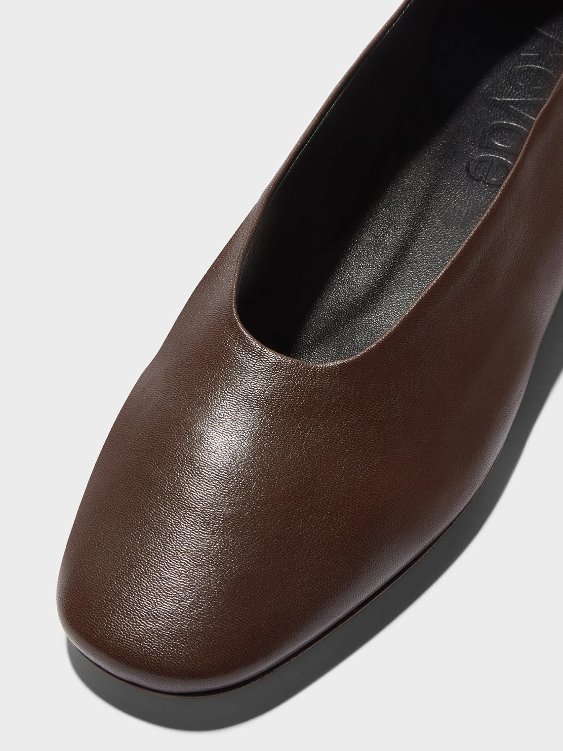 Best Aeyde Kirsten Leather Ballet Flats Moka Nappa