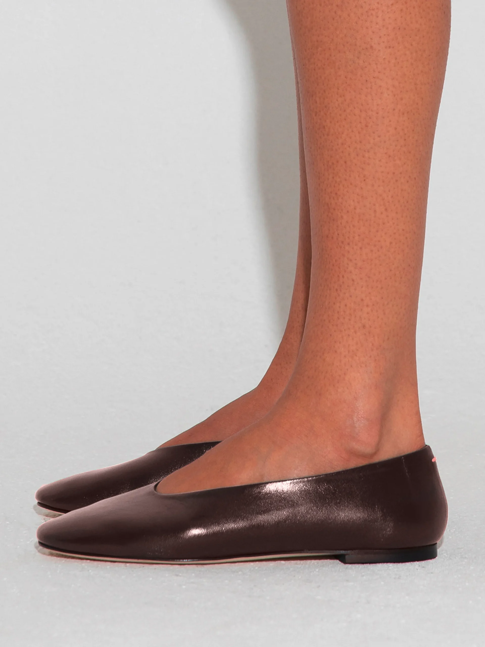 Best Aeyde Kirsten Leather Ballet Flats Moka Nappa