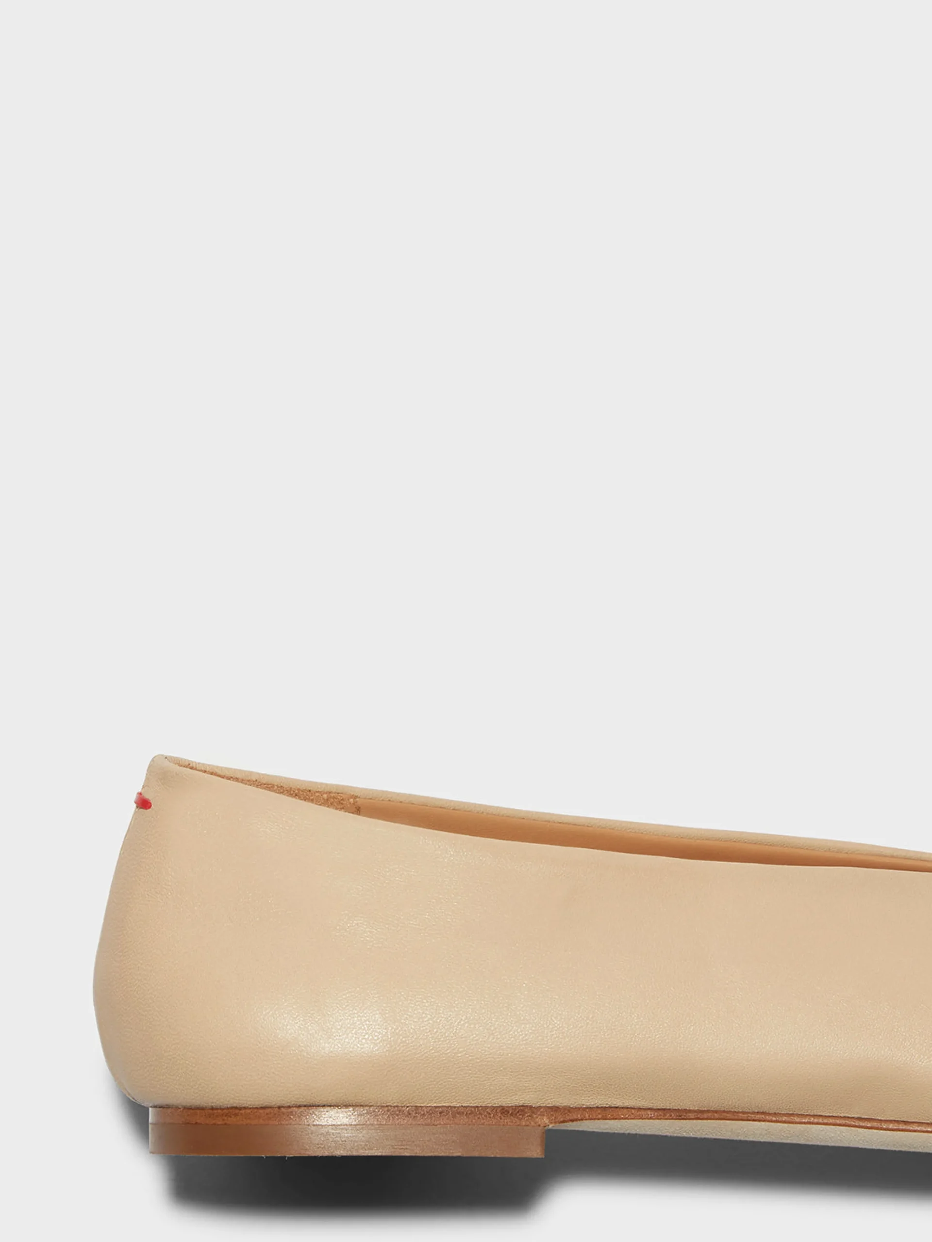 Sale Aeyde Kirsten Leather Ballet Flats Latte Nappa