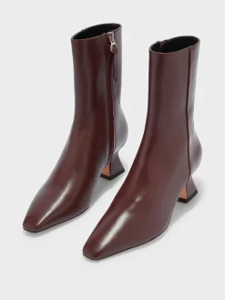 Outlet Aeyde Koko Leather Ankle Boots Port Calf