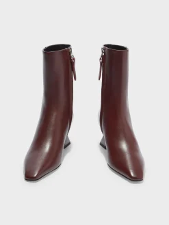 Outlet Aeyde Koko Leather Ankle Boots Port Calf