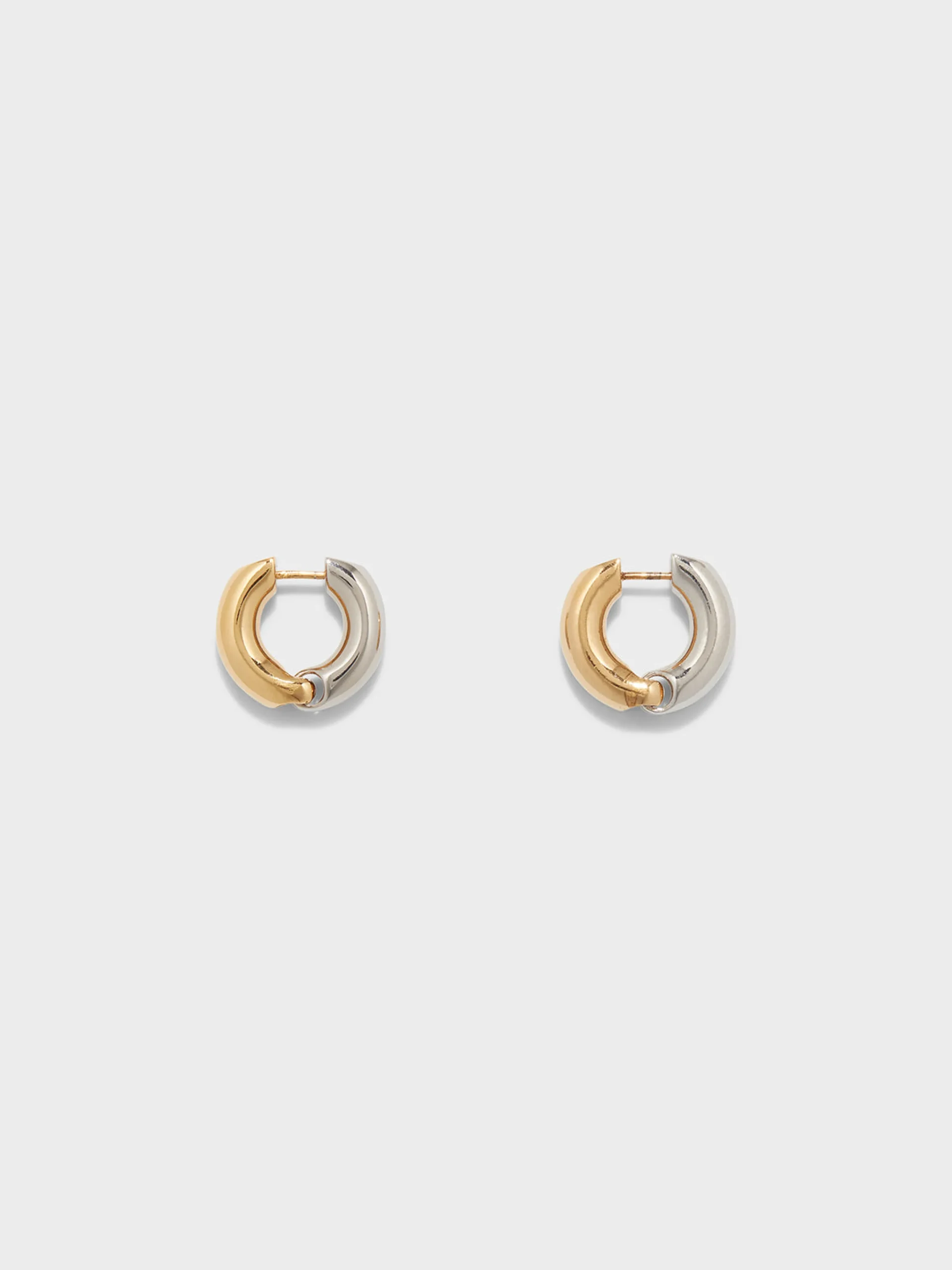 New Aeyde Laurie Medium 18kt Gold and Palladium-Plated Hoop Earrings 18k Gold Plated/Palladium Plated