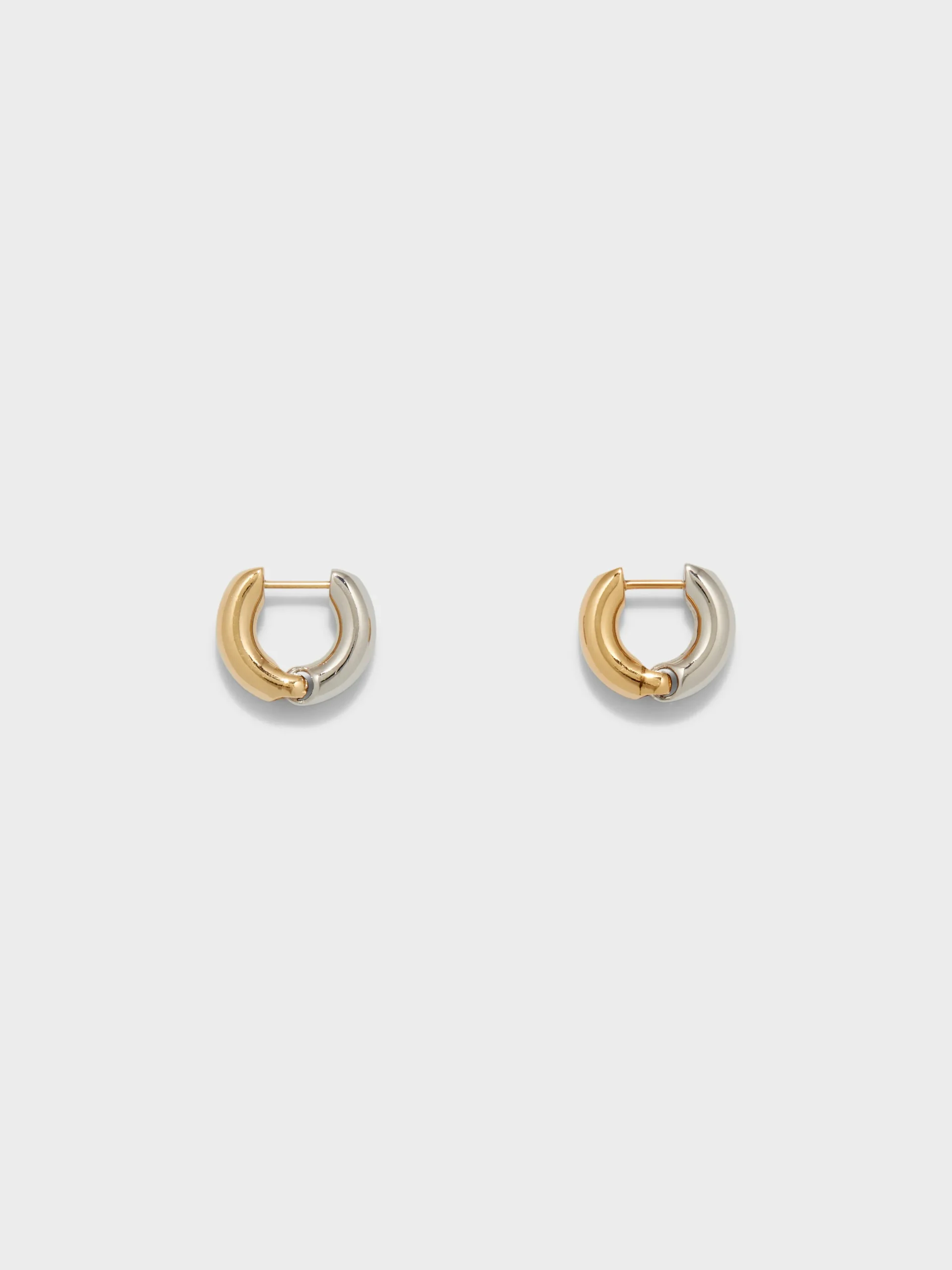 Sale Aeyde Laurie Small 18kt Gold and Palladium-Plated Hoop Earrings 18k Gold Plated/Palladium Plated