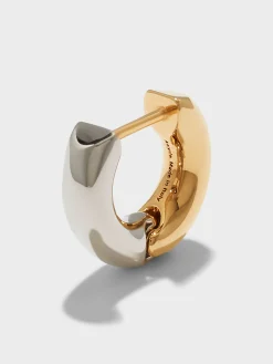 Sale Aeyde Laurie Small 18kt Gold and Palladium-Plated Hoop Earrings 18k Gold Plated/Palladium Plated