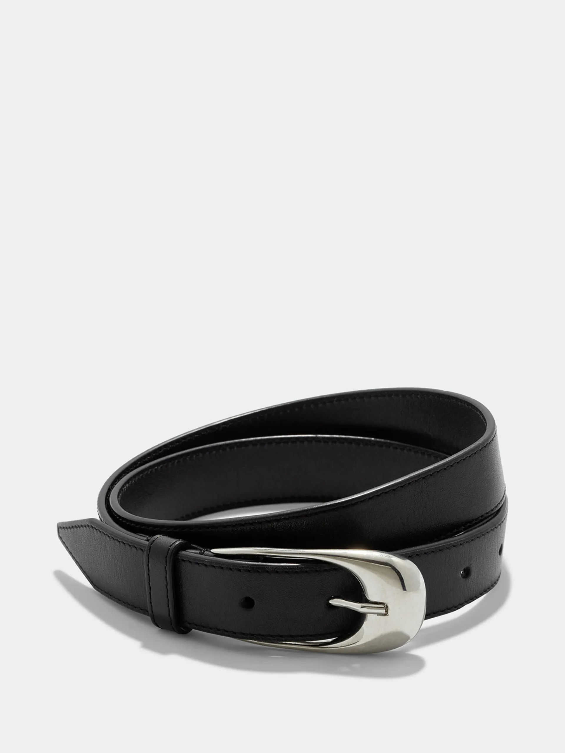 Hot Aeyde Leona Leather Belt Black/Silver