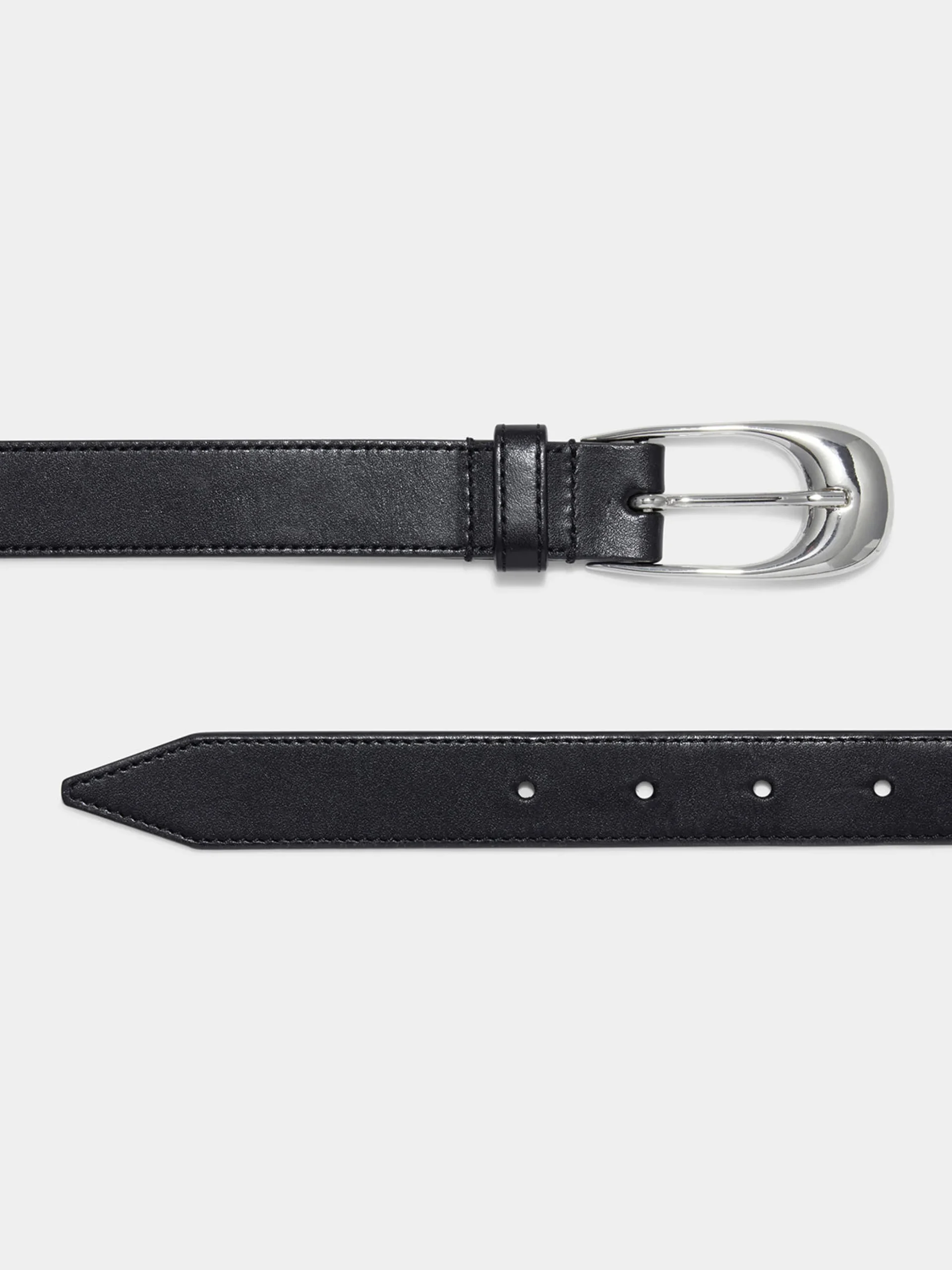 Hot Aeyde Leona Leather Belt Black/Silver
