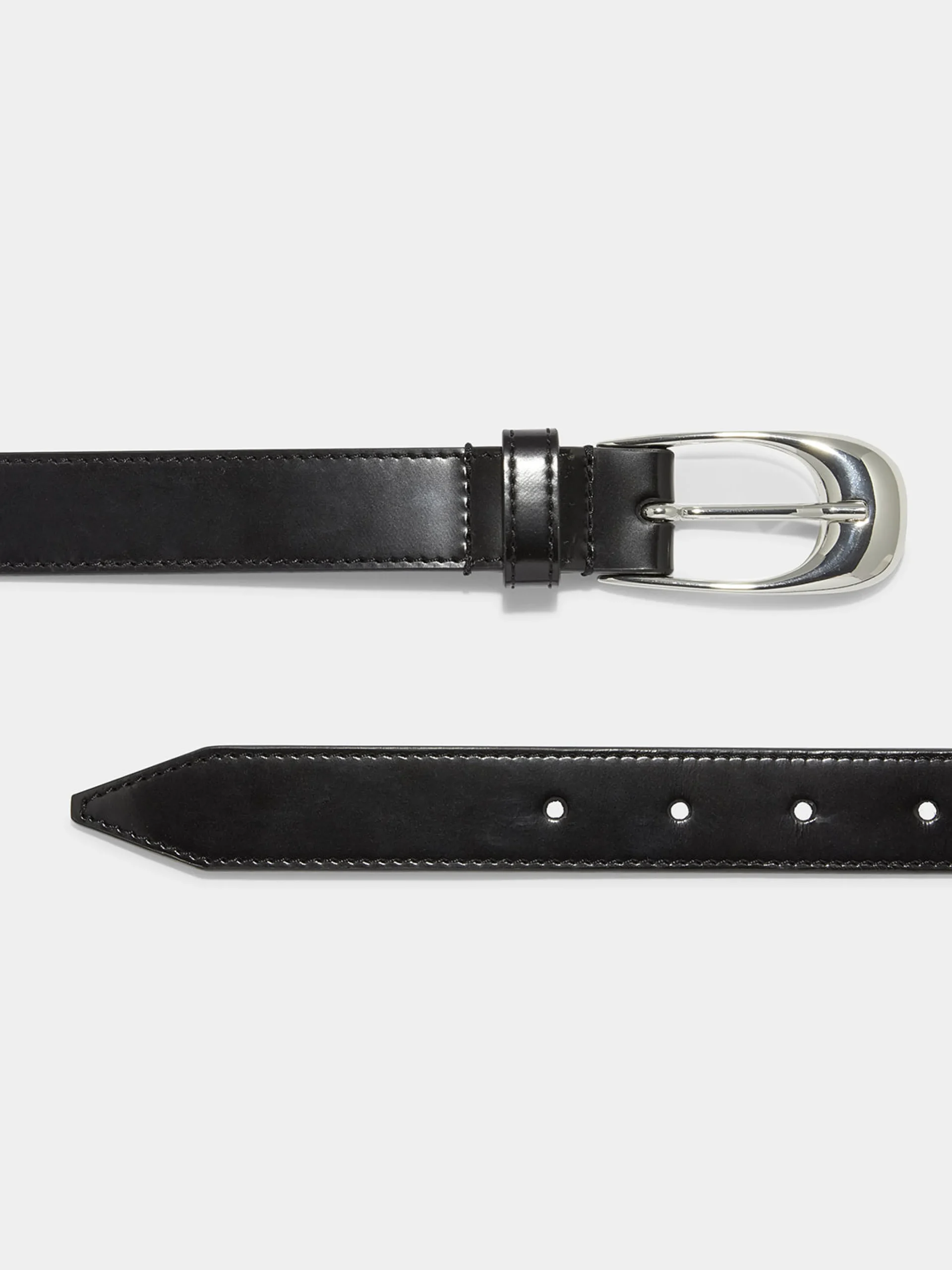 Discount Aeyde Leona Leather Belt Black Polido