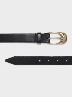 New Aeyde Leona Leather Belt Black/Gold