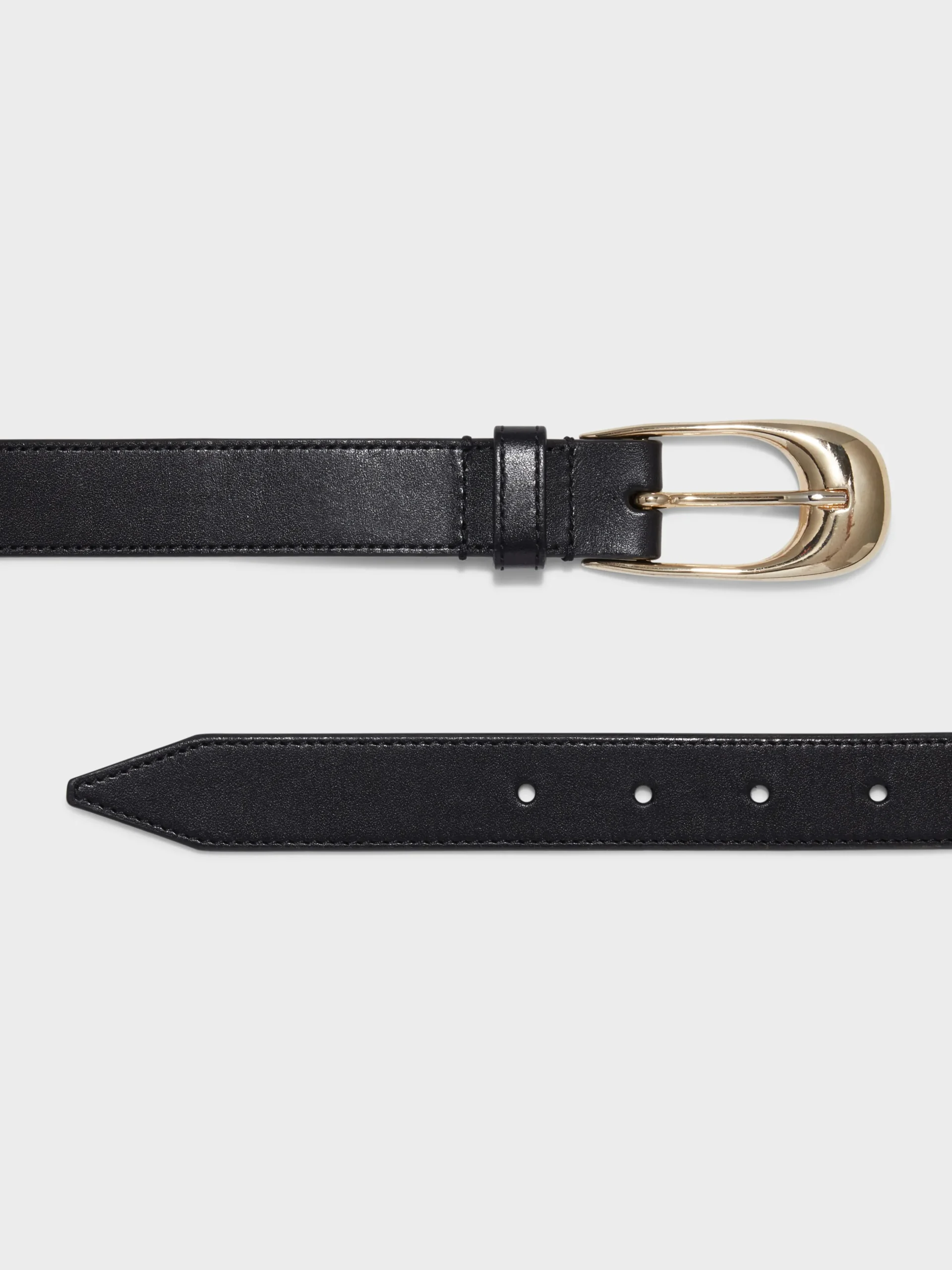 New Aeyde Leona Leather Belt Black/Gold