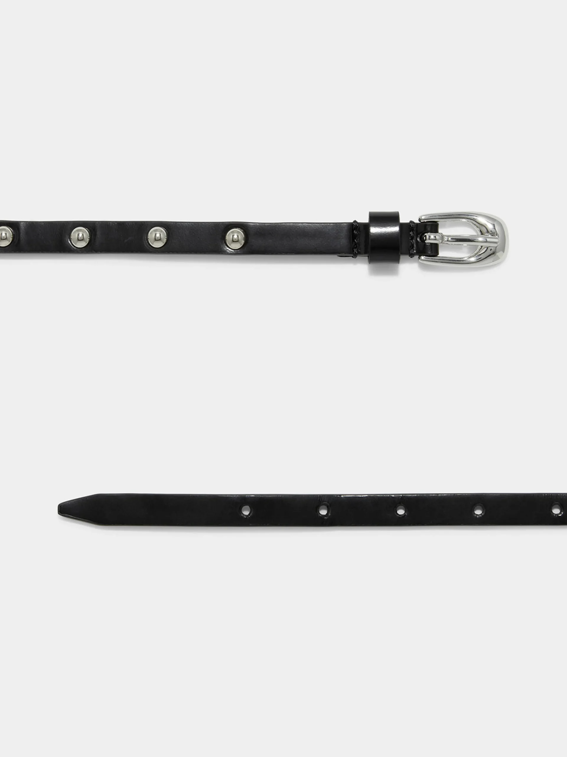 Best Aeyde Liam Studded Leather Belt Black Polido