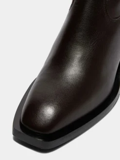 Online Aeyde Luis Leather Cowboy Ankle Boots Moka Calf