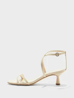 Fashion Aeyde Maeve Leather Stiletto Sandals Creamy Nappa