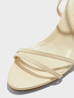 Fashion Aeyde Maeve Leather Stiletto Sandals Creamy Nappa