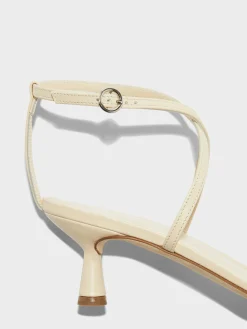 Fashion Aeyde Maeve Leather Stiletto Sandals Creamy Nappa