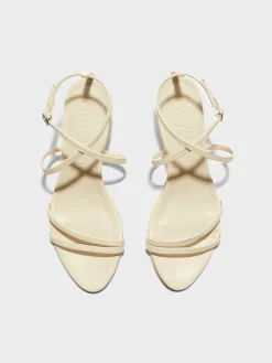 Fashion Aeyde Maeve Leather Stiletto Sandals Creamy Nappa
