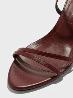 New Aeyde Maeve Leather Stiletto Sandals Port Nappa