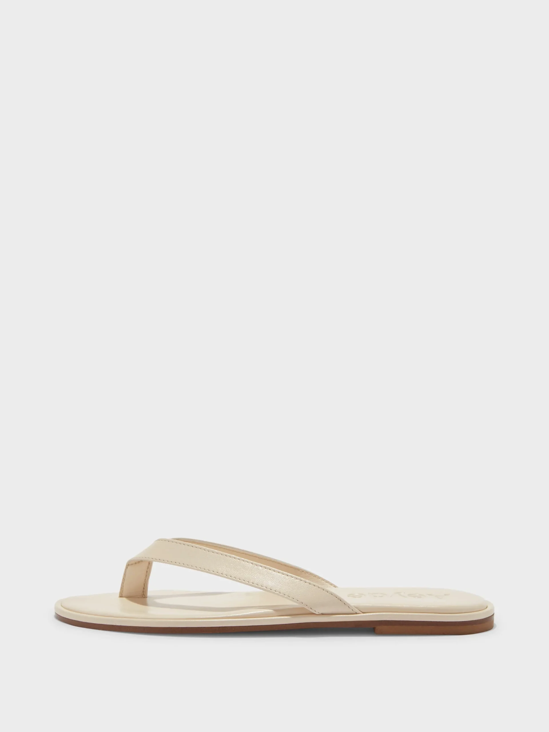 Hot Aeyde Melody Leather Thong Sandal Creamy Nappa