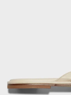 Hot Aeyde Melody Leather Thong Sandal Creamy Nappa