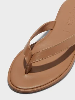 Online Aeyde Melody Leather Thong Sandal Hazelnut Nappa