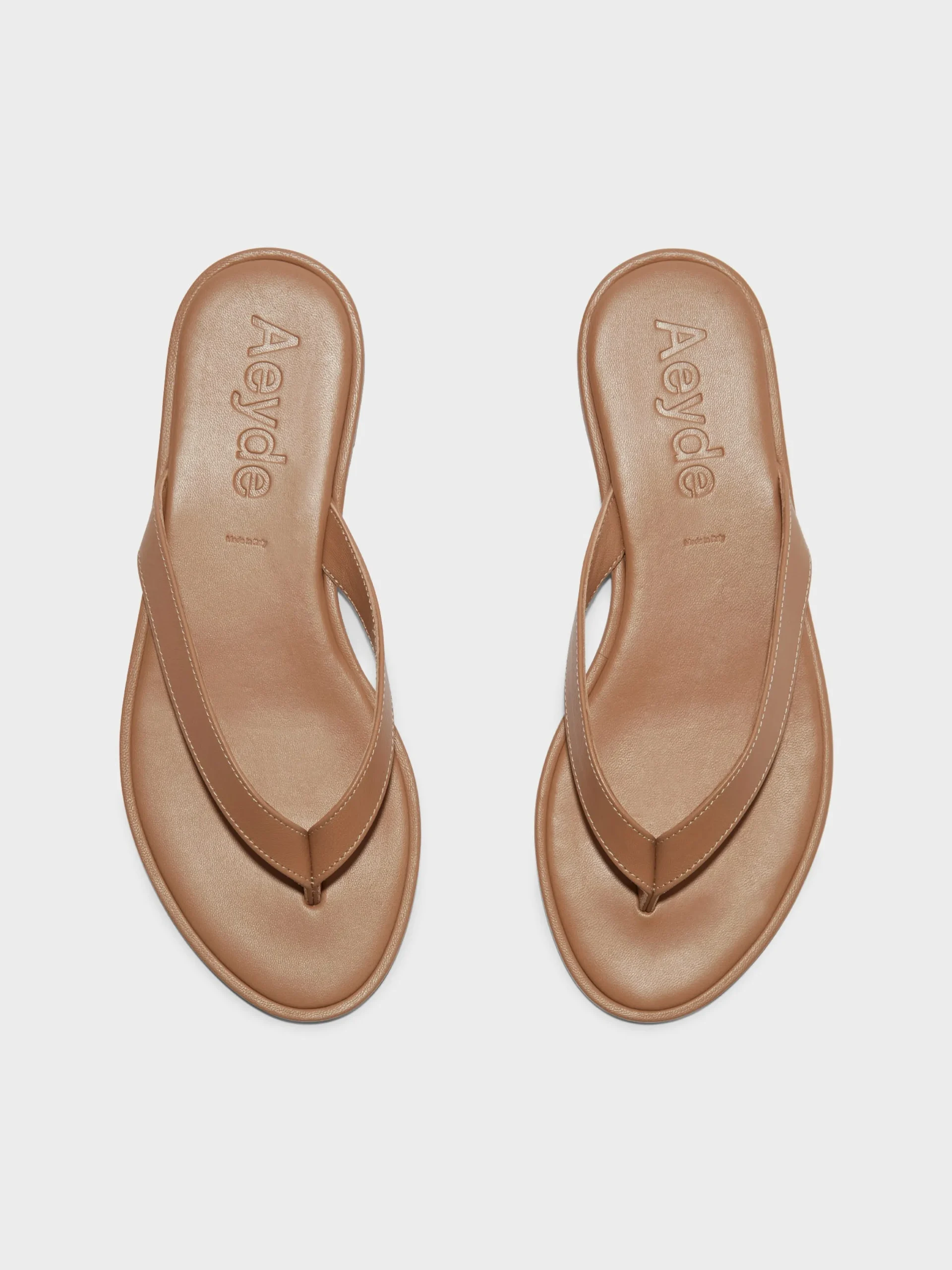 Online Aeyde Melody Leather Thong Sandal Hazelnut Nappa