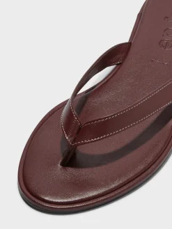 Best Aeyde Melody Leather Thong Sandal Port Nappa