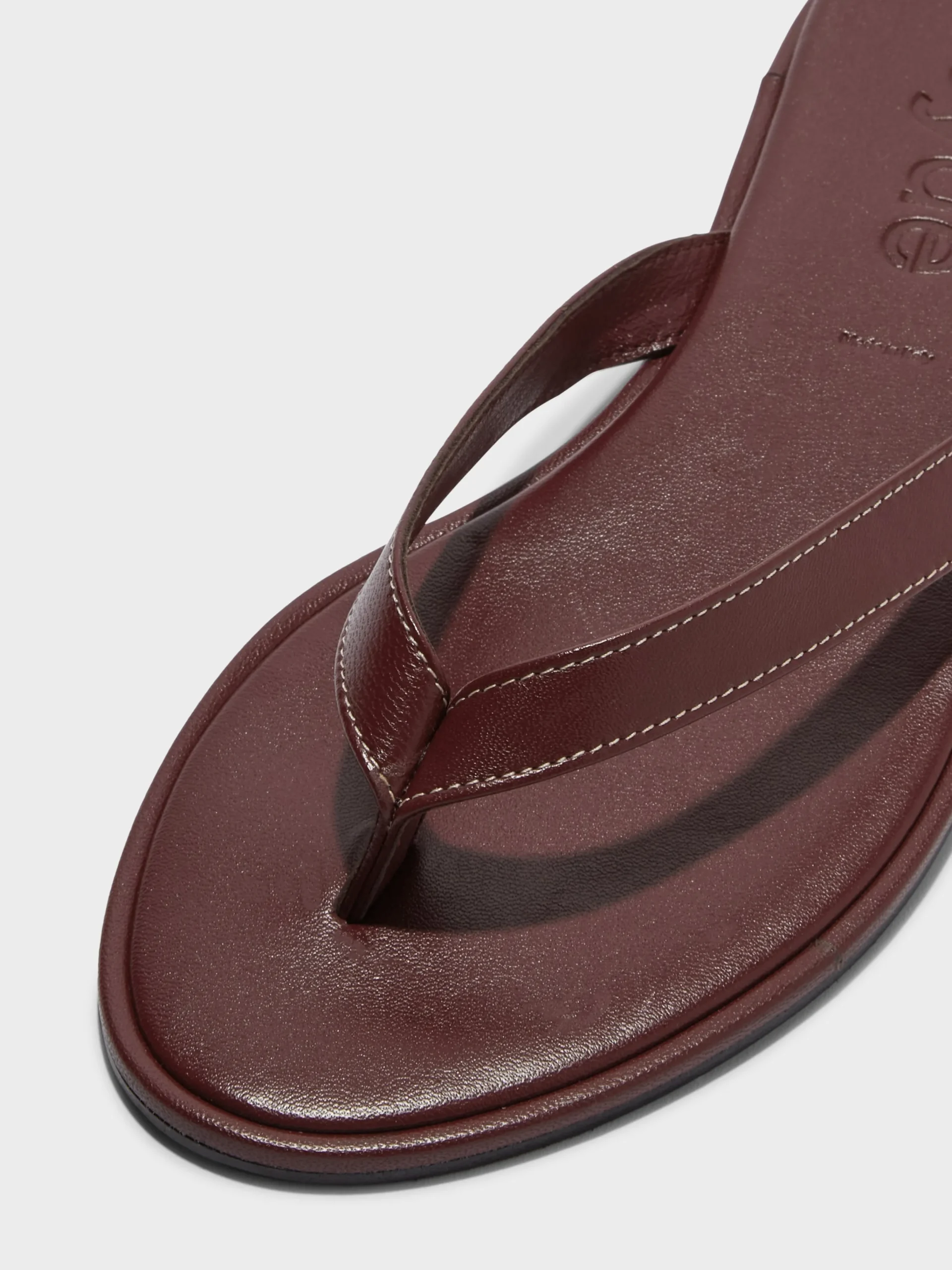 Best Aeyde Melody Leather Thong Sandal Port Nappa