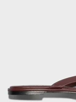 Best Aeyde Melody Leather Thong Sandal Port Nappa