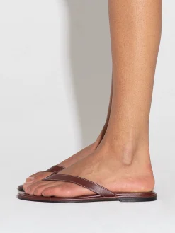 Best Aeyde Melody Leather Thong Sandal Port Nappa