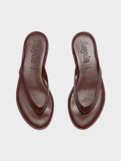 Best Aeyde Melody Leather Thong Sandal Port Nappa