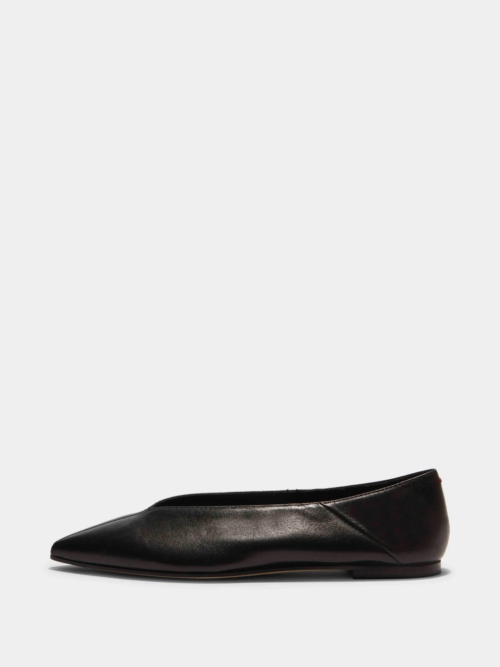 Outlet Aeyde Moa Leather Ballet Flats Black Nappa