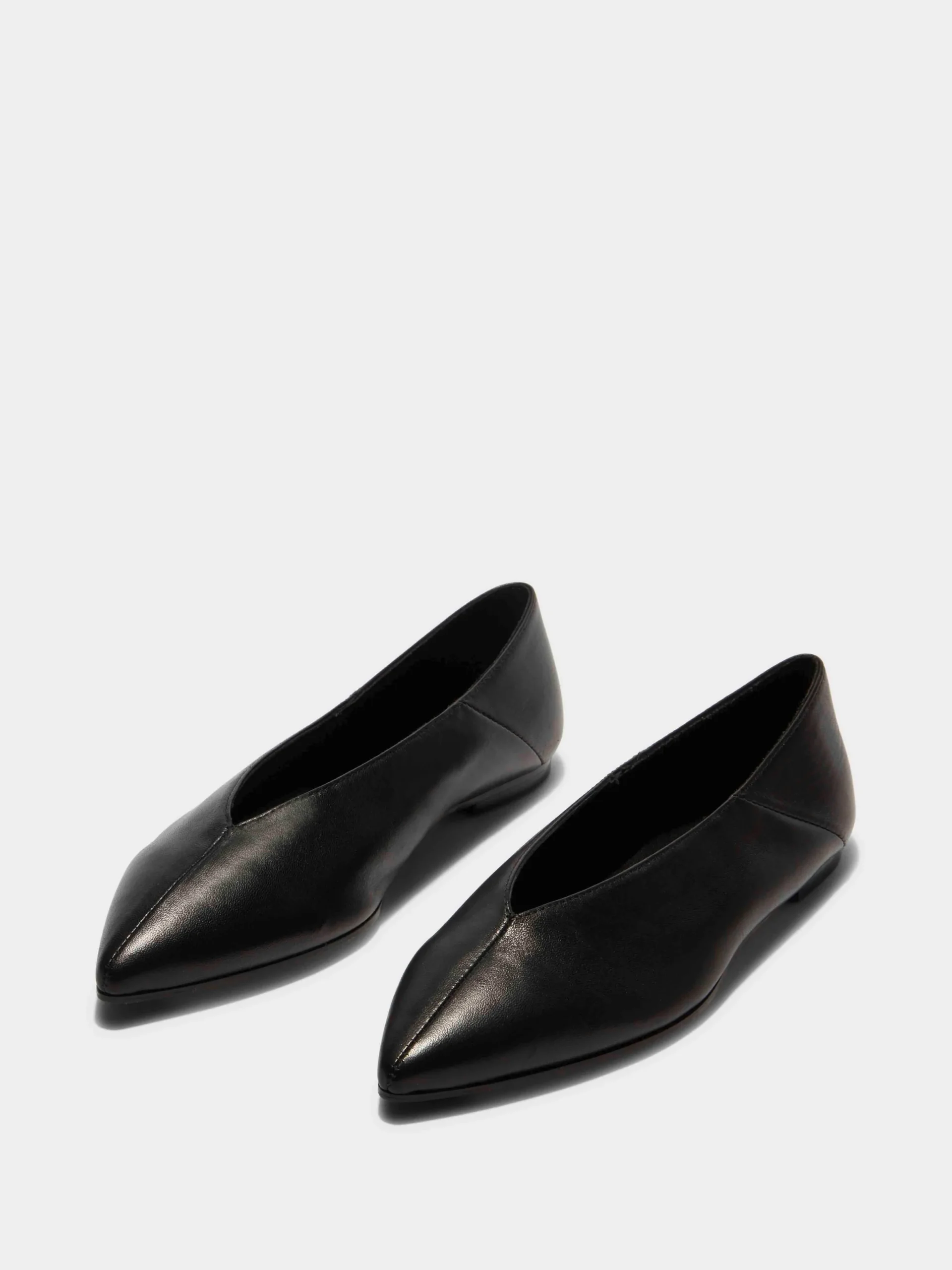 Outlet Aeyde Moa Leather Ballet Flats Black Nappa