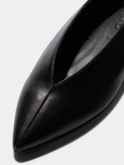 Outlet Aeyde Moa Leather Ballet Flats Black Nappa