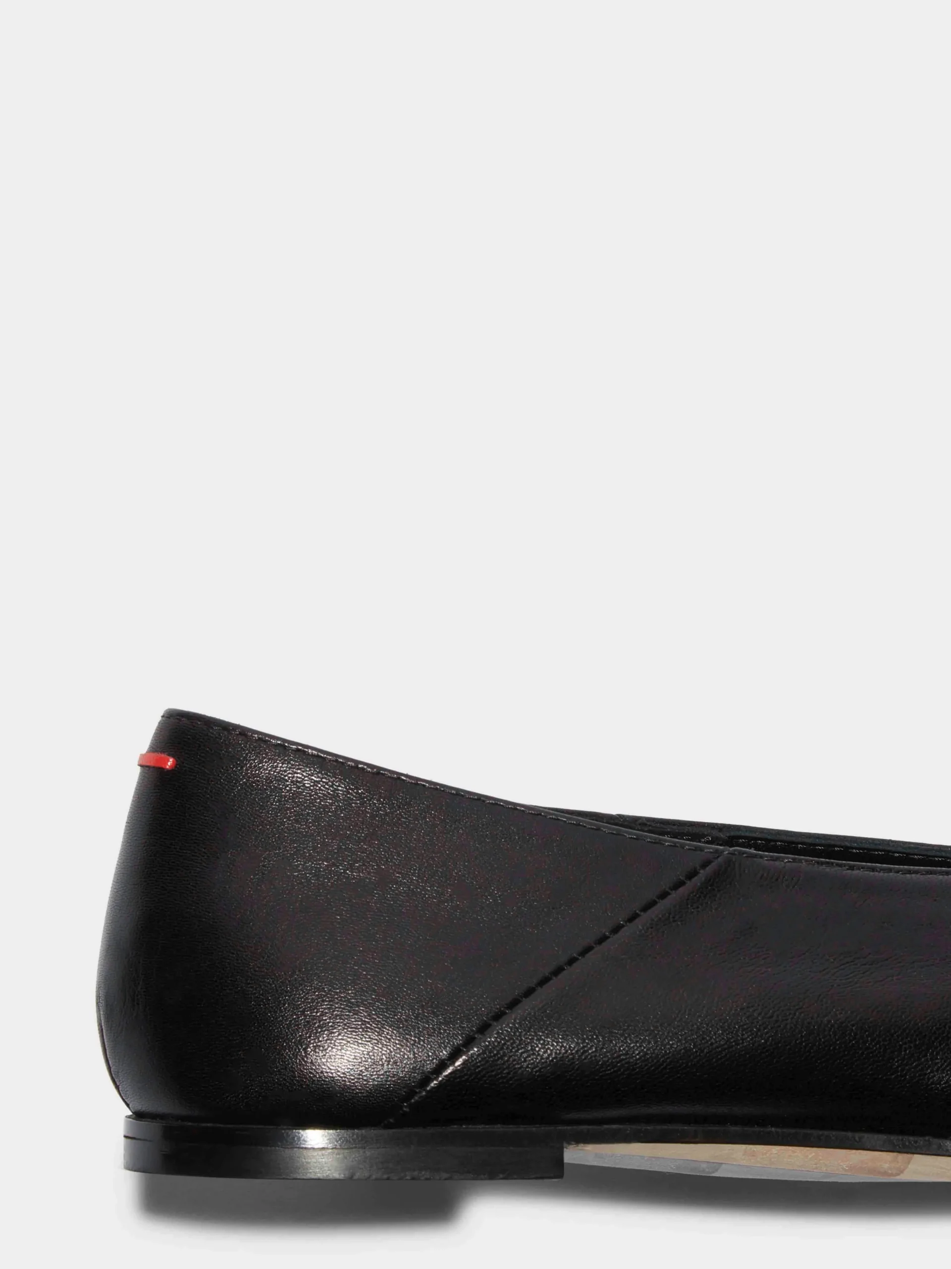 Outlet Aeyde Moa Leather Ballet Flats Black Nappa