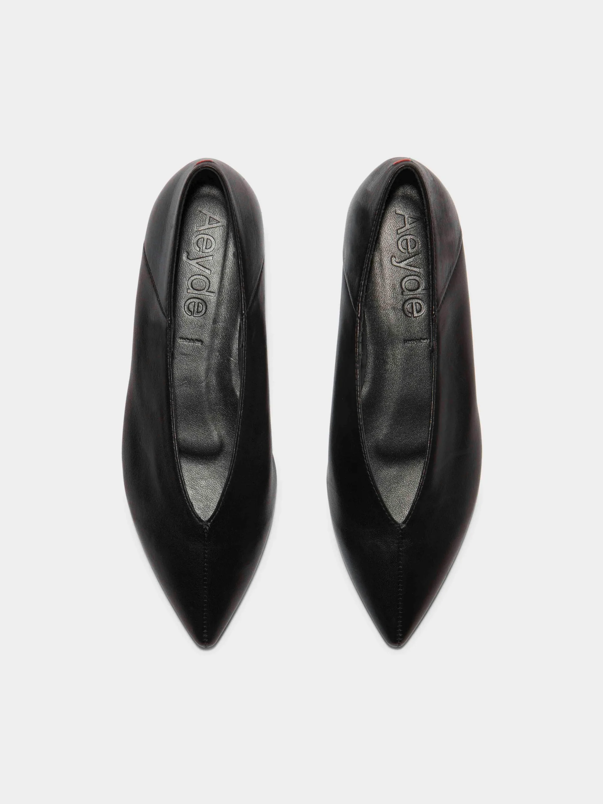 Outlet Aeyde Moa Leather Ballet Flats Black Nappa