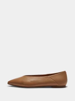 New Aeyde Moa Leather Ballet Flats Hazelnut Nappa