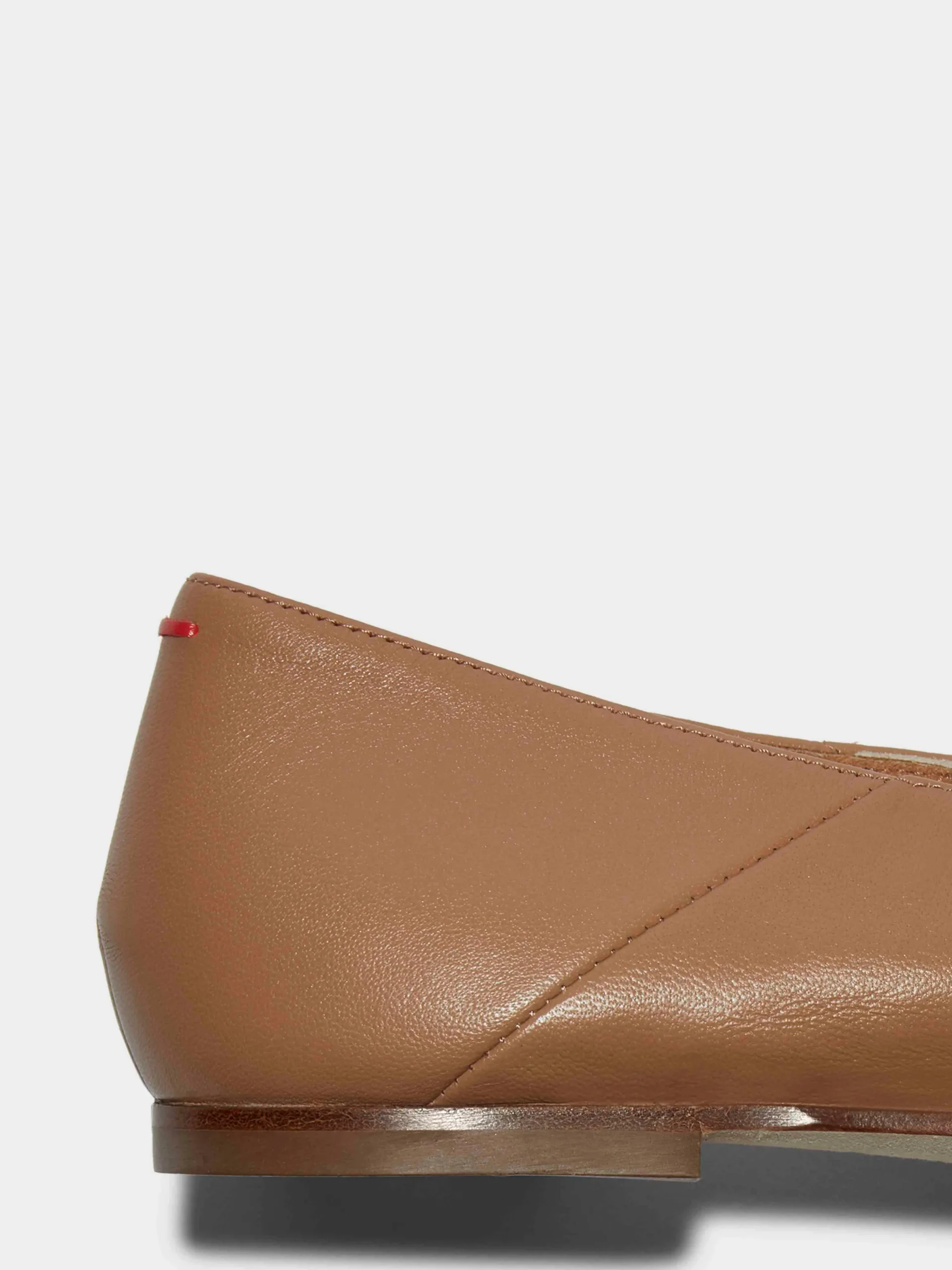 New Aeyde Moa Leather Ballet Flats Hazelnut Nappa