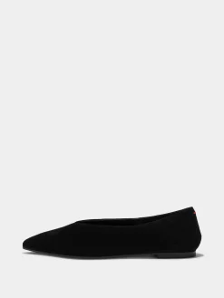 Best Aeyde Moa Suede Ballet Flats Black Suede