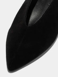 Best Aeyde Moa Suede Ballet Flats Black Suede