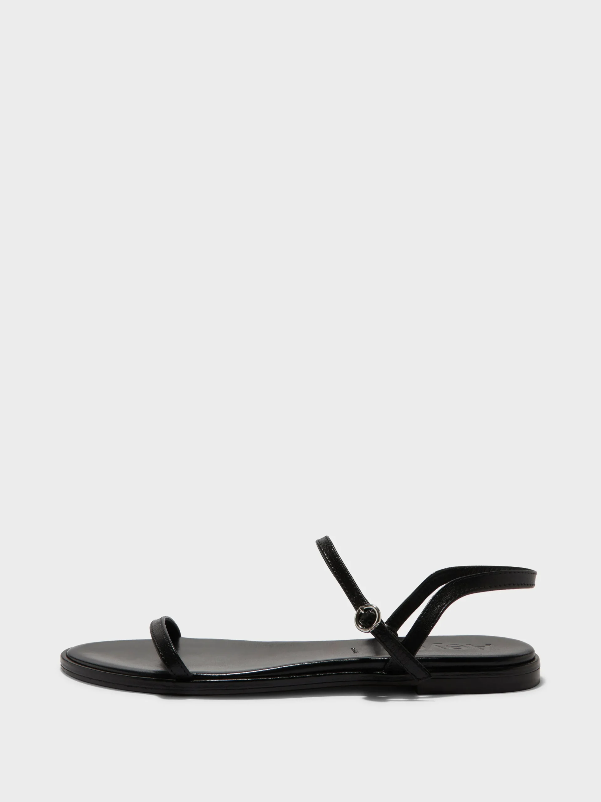 Discount Aeyde Nettie Leather Sandals Black Nappa