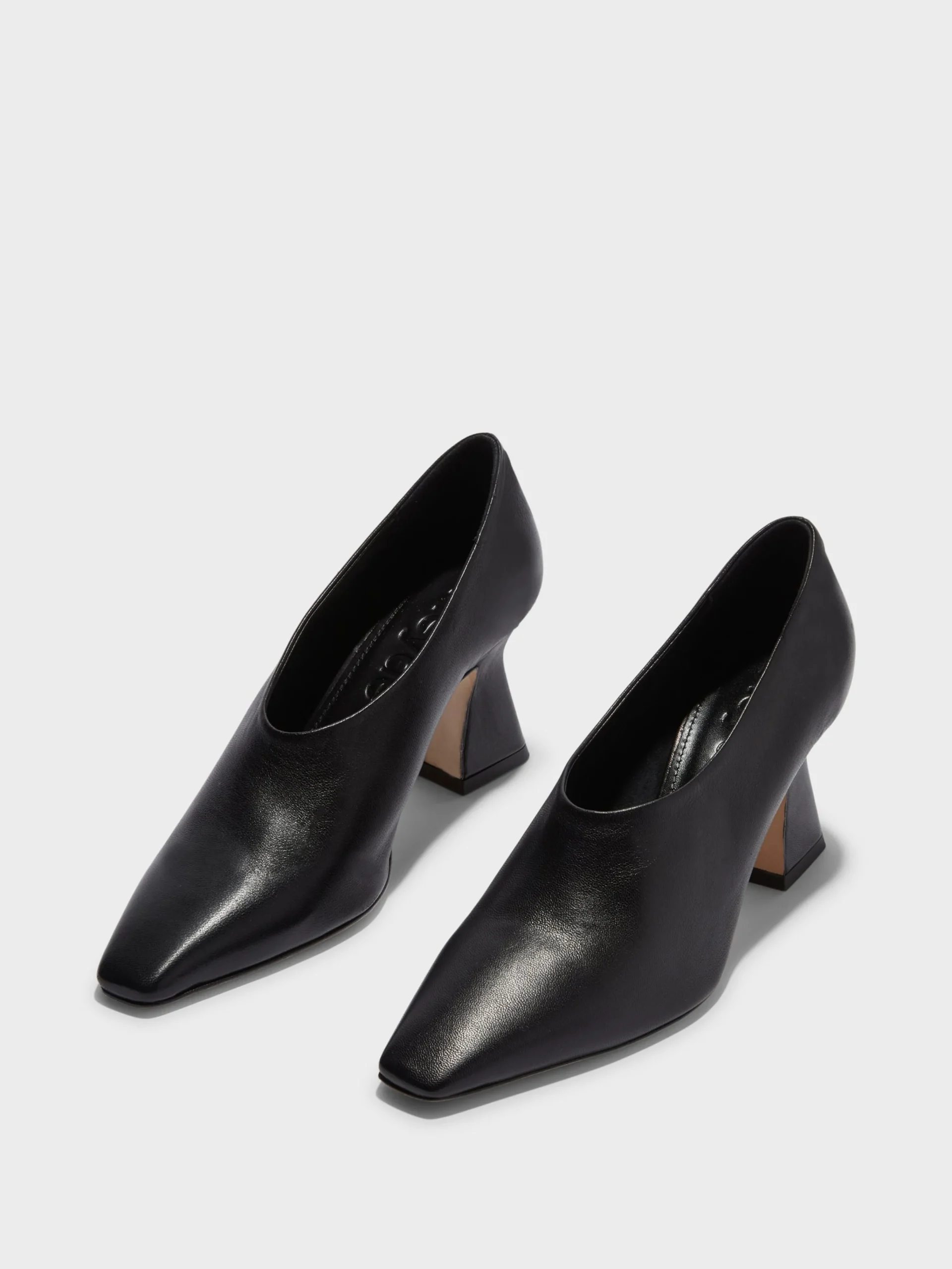 Fashion Aeyde Nova Leather Pointed Pumps Black Nappa