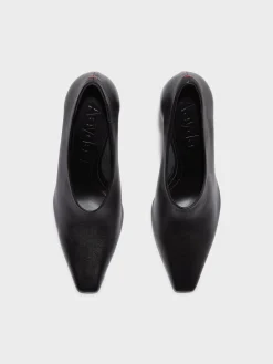 Fashion Aeyde Nova Leather Pointed Pumps Black Nappa