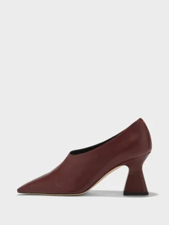 Discount Aeyde Nova Leather Pointed Pumps Port Nappa