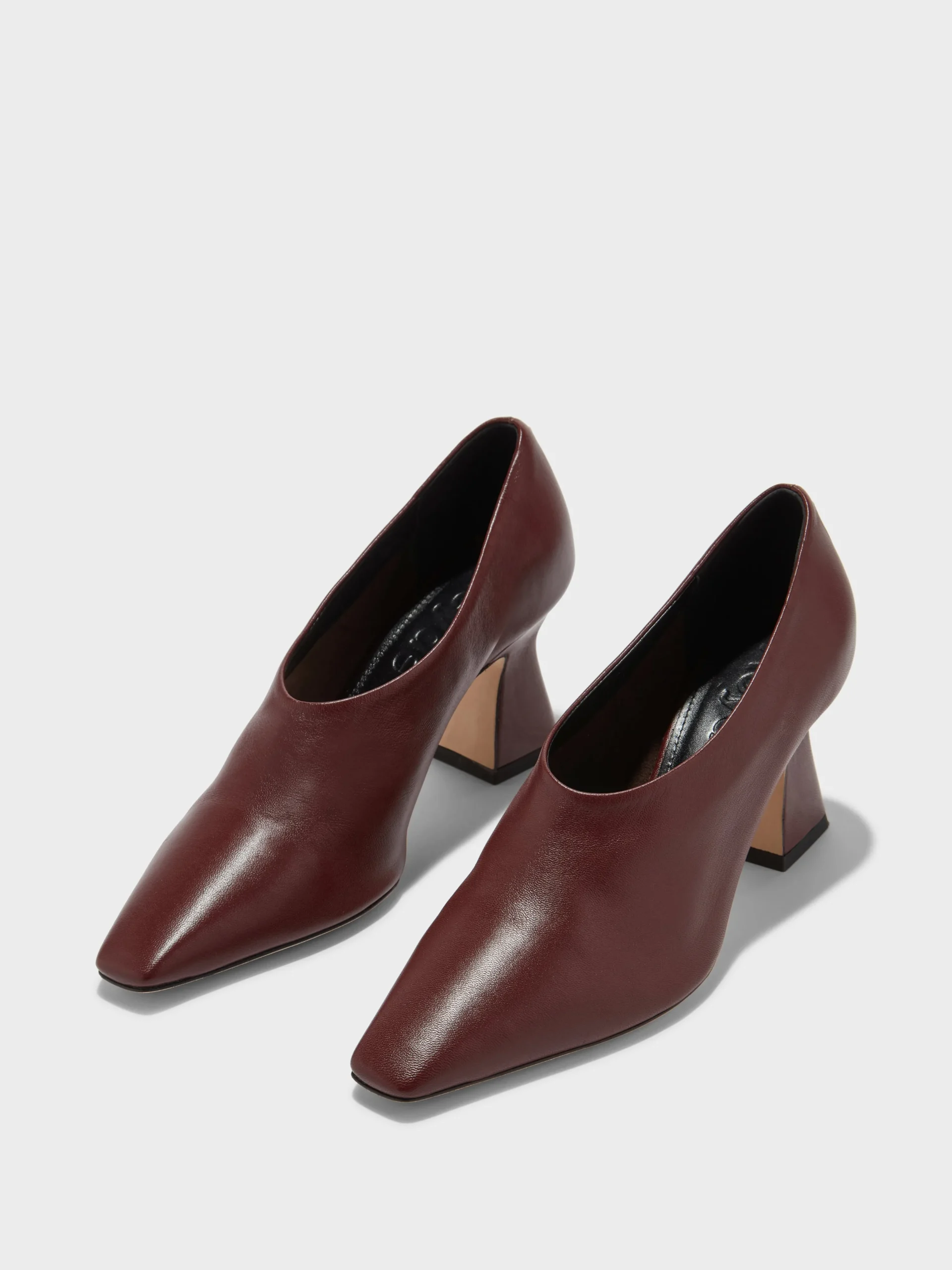 Discount Aeyde Nova Leather Pointed Pumps Port Nappa