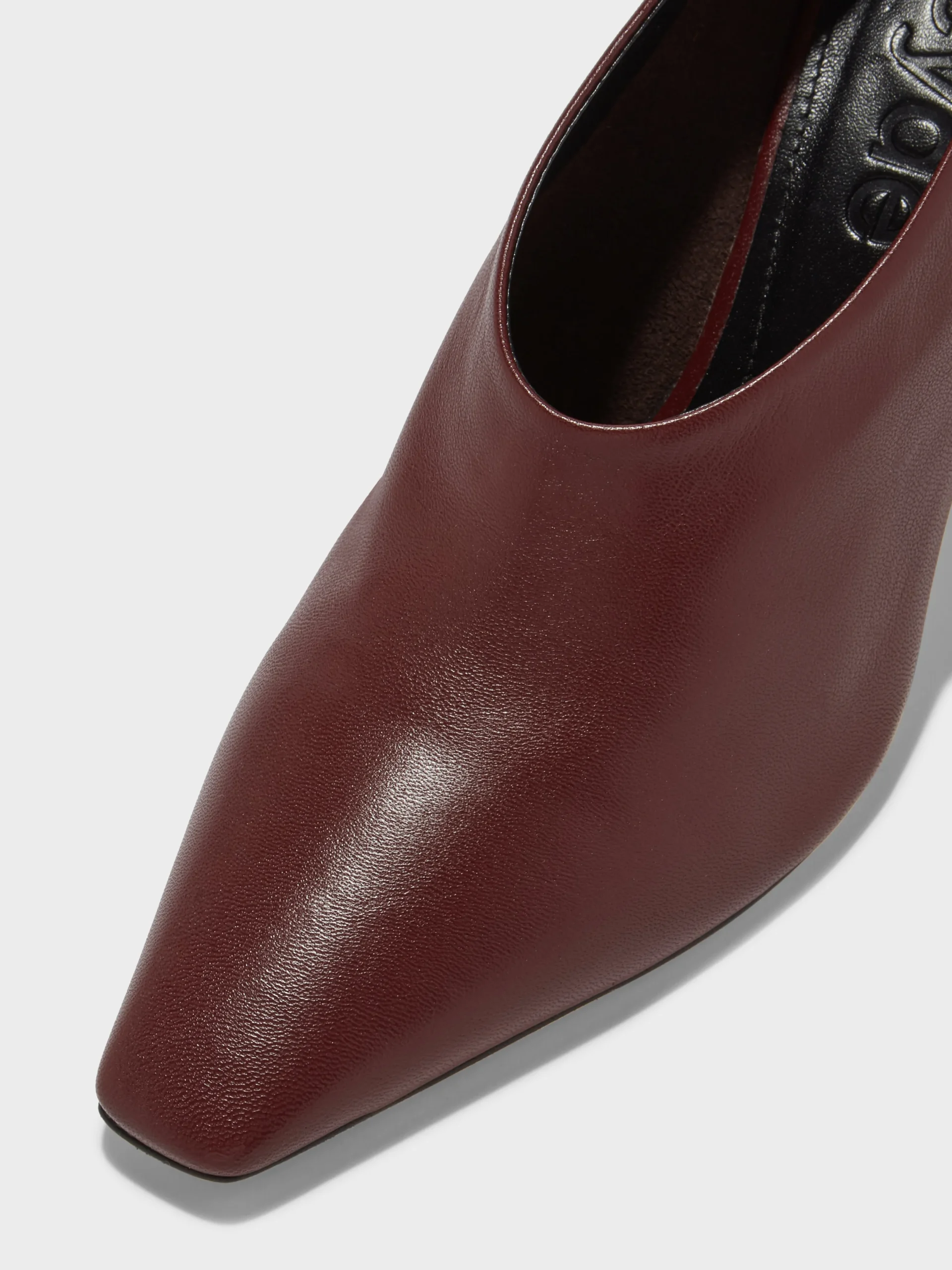 Discount Aeyde Nova Leather Pointed Pumps Port Nappa