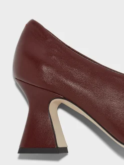 Discount Aeyde Nova Leather Pointed Pumps Port Nappa