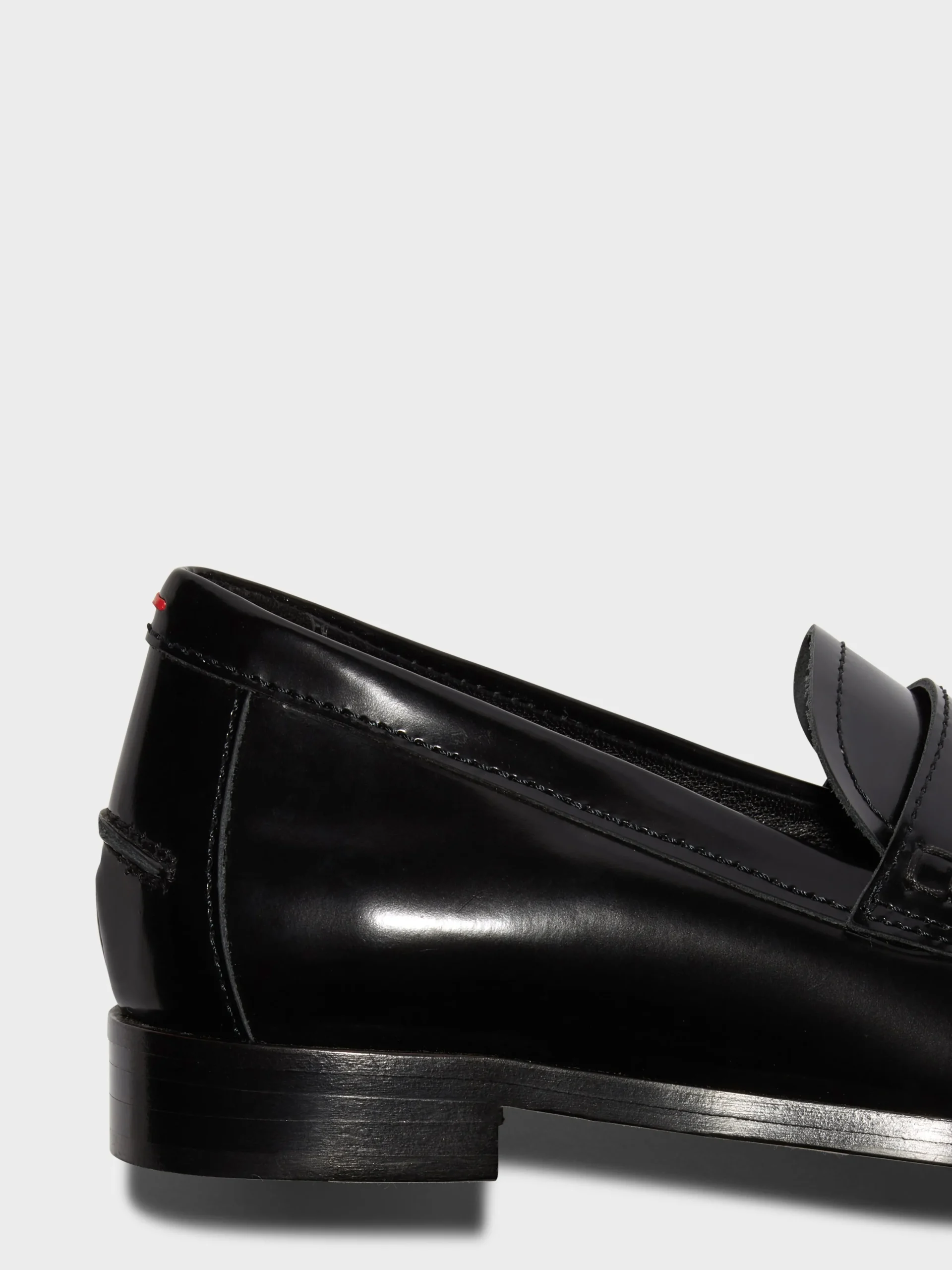 Discount Aeyde Oscar Leather Loafers Black Calf