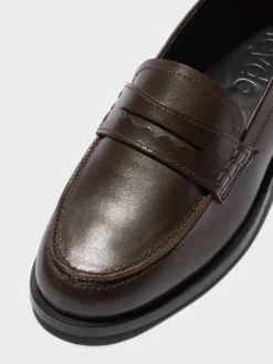 Hot Aeyde Oscar Leather Loafers Moka Calf